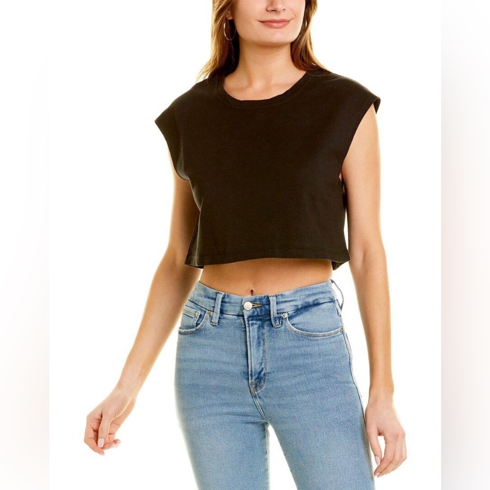 Good American Black Crop Top